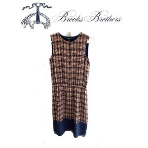 Brooks Brothers Woven in Italy Silk Sleeveless Key Hole midi dress size 2